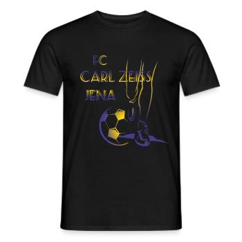 FC Carl Zeiss Jena - Männer T-Shirt - Schwarz - Vorne - AI Model Male 178 light (178cm)