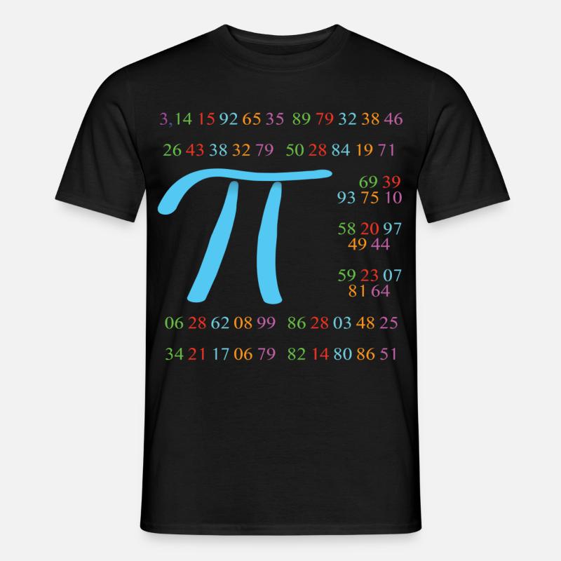 Pi mit 110 Nachkommastellen - Männer T-Shirt - Schwarz