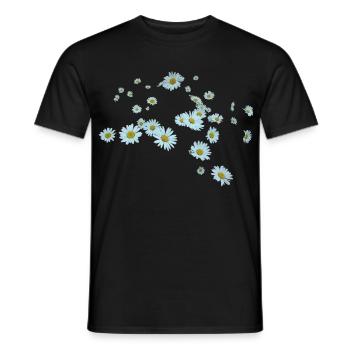 marguerite - T-shirt homme - noir - Devant - AI Model Male 178 light (178cm)