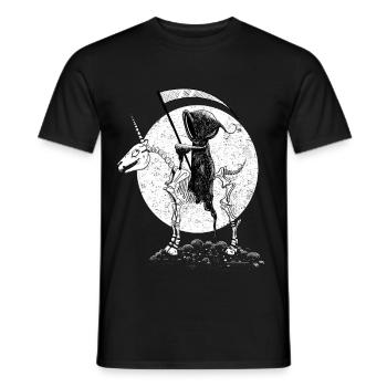 Squelette de la Licorne d'Halloween - T-shirt homme - noir - Devant - AI Model Male 178 light (178cm)