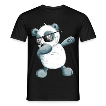 Dabbender Panda I Dab Dance Tiere I Dabbing Bär - Männer T-Shirt - Schwarz - Vorne - AI Model Male 178 light (178cm)