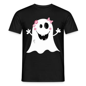 Lustiges Mädchen Gespenst I Halloween - Männer T-Shirt - Schwarz - Vorne - AI Model Male 178 light (178cm)