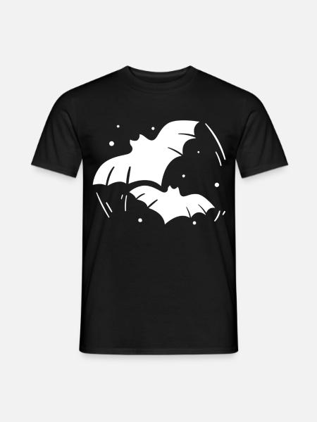 Nachtbats Silhouetten - Männer T-Shirt - Schwarz