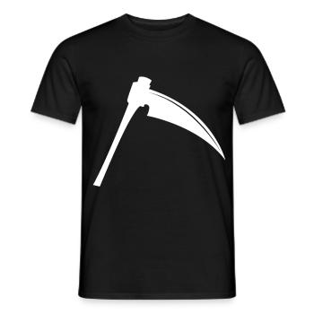 Sichel Silhouette - Männer T-Shirt - Schwarz - Vorne - AI Model Male 178 light (178cm)