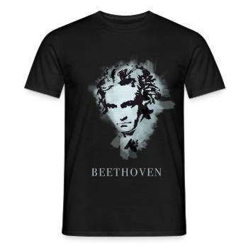 beethoven classical music composer concert deaf pop - Men's T-Shirt - black - Front - AI Model Male 178 light (178cm)
