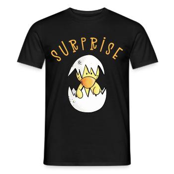 Surprise I chick egg I pregnancy gift - Men's T-Shirt - black - Front - AI Model Male 178 light (178cm)