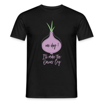 Oignon Sort One Day I’ll Make The Onions Cry - T-shirt homme - noir - Devant - AI Model Male 178 light (178cm)