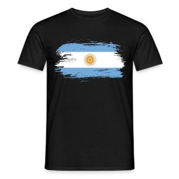 Argentinien Flagge / Geschenk Südamerika Cordoba - Männer T-Shirt - Schwarz - Vorne - AI Model Male 178 light (178cm)