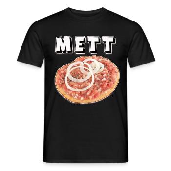 Pop Art Mettbrötchen t-shirt mett Fan Viande hachée - T-shirt homme - noir - Devant - AI Model Male 178 light (178cm)