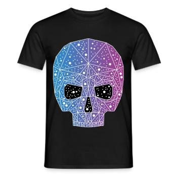 Galactic skull - Men's T-Shirt - black - Front - AI Model Male 178 light (178cm)