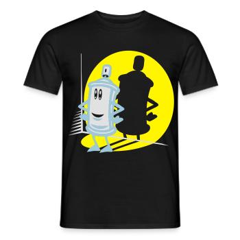 Spray-und Flex-Strahler - Männer T-Shirt - Schwarz - Vorne - AI Model Male 178 light (178cm)