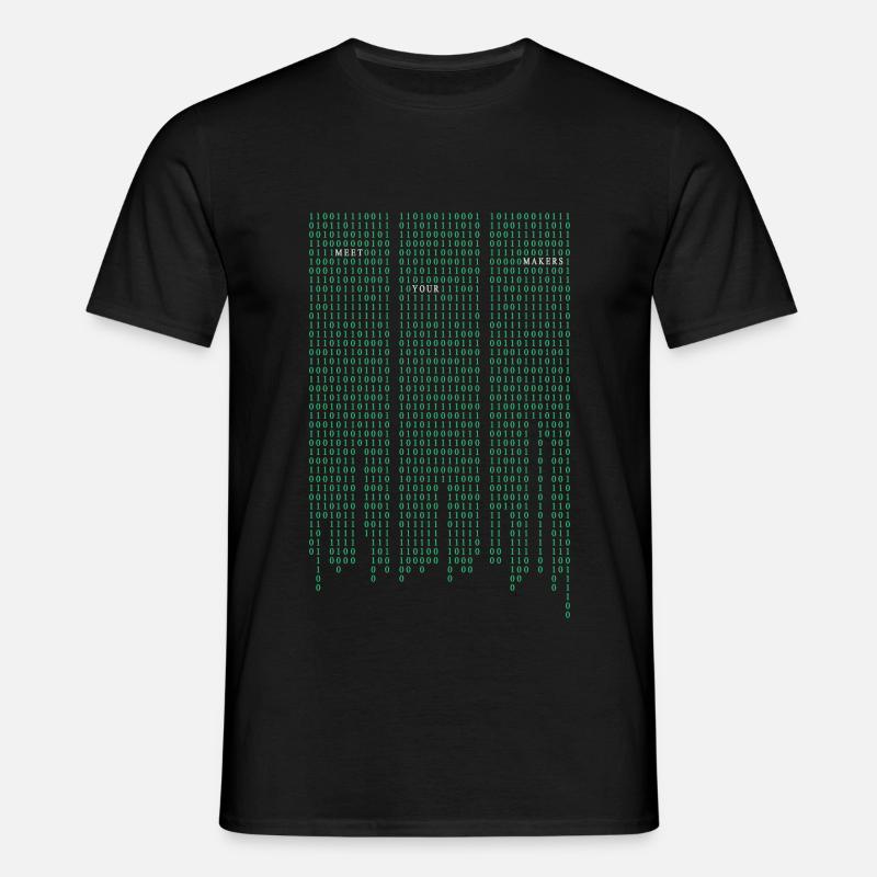 Matrix code - Männer T-Shirt - Schwarz