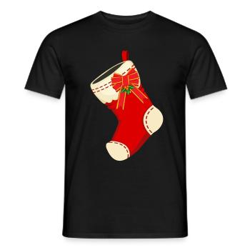 Weihnachtssocke Weihnachtsstrumpf Nikolaus Xmas - Männer T-Shirt - Schwarz - Vorne - AI Model Male 178 light (178cm)