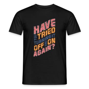 Lustiger Spruch IT Nerd Geek Computer Humor - Männer T-Shirt - Schwarz - Vorne - AI Model Male 178 light (178cm)