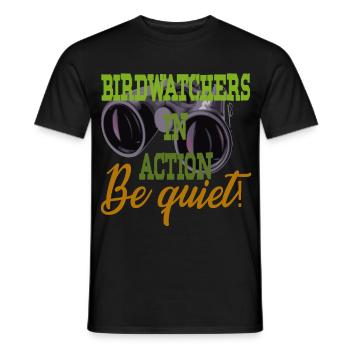 Observation des oiseaux Ornithologie - T-shirt homme - noir - Devant - AI Model Male 178 light (178cm)