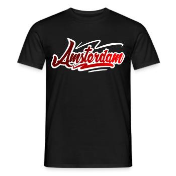 Amsterdam - T-shirt homme - noir - Devant - AI Model Male 178 light (178cm)