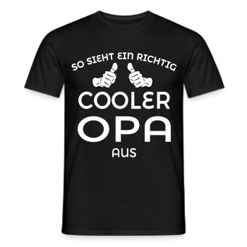 Cooler Opa - Männer T-Shirt - Schwarz - Vorne - AI Model Male 178 light (178cm)
