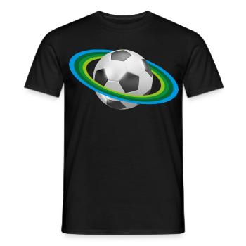 Le football, le soccer, - T-shirt homme - noir - Devant - AI Model Male 178 light (178cm)