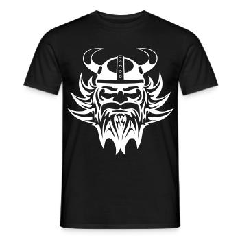 Viking Head - Viking - Men's T-Shirt - black - Front - AI Model Male 178 light (178cm)