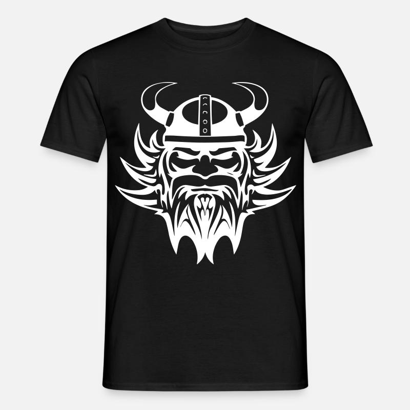 Wikingerkopf - Wikinger - Männer T-Shirt - Schwarz