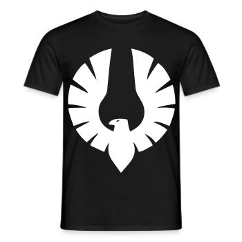 Eagle in Circle Shape - Men's T-Shirt - black - Front - AI Model Male 178 light (178cm)