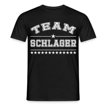Team Schlager - Schlagermusik - Männer T-Shirt - Schwarz - Vorne - AI Model Male 178 light (178cm)