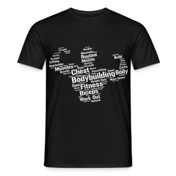 Bodybuilder - T-shirt homme - noir - Devant - AI Model Male 178 light (178cm)