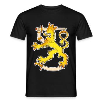 Finlande - Design - T-shirt homme - noir - Devant - AI Model Male 178 light (178cm)