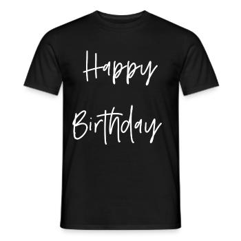 Joyeux anniversaire - T-shirt homme - noir - Devant - AI Model Male 178 light (178cm)