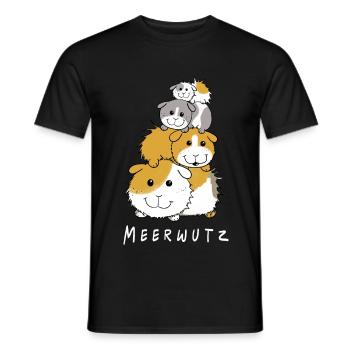 Joyeux cochon d'Inde I Meersau Gift I Fun - T-shirt homme - noir - Devant - AI Model Male 178 light (178cm)