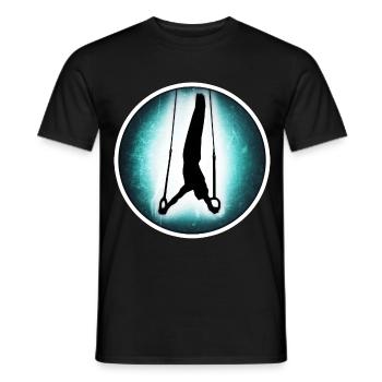 Gymnastics - Rings - Men's T-Shirt - black - Front - AI Model Male 178 light (178cm)
