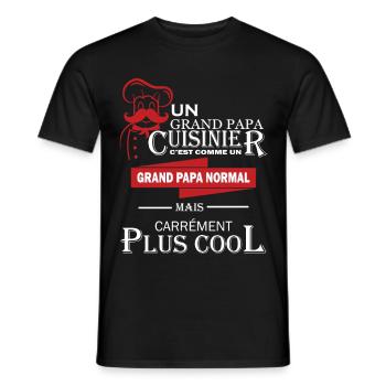 A great dad cook is like a big dad - Men's T-Shirt - black - Front - AI Model Male 178 light (178cm)