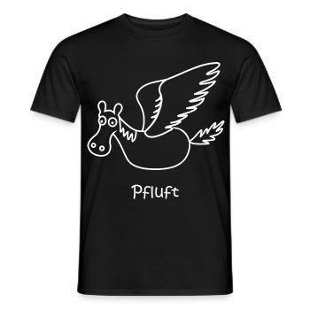 Plow, flying horse - Men's T-Shirt - black - Front - AI Model Male 178 light (178cm)