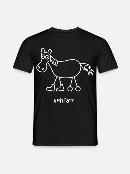 gehfärt, aller, conduire, péter, cheval - T-shirt homme - noir