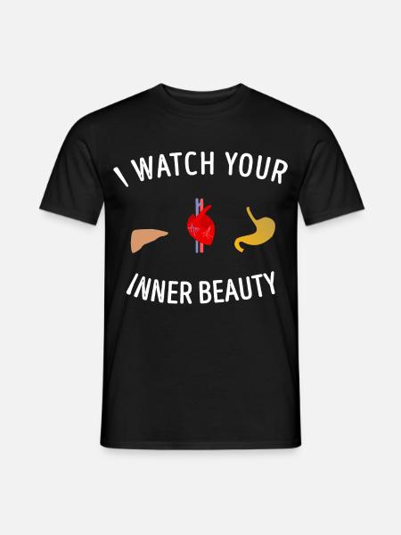 Aerzte Innere Schönheit Medizin Internist Geschenk - Männer T-Shirt - Schwarz