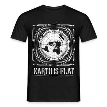 Flat Earth Vintage - Flache Erde Karte - Männer T-Shirt - Schwarz - Vorne - AI Model Male 178 light (178cm)