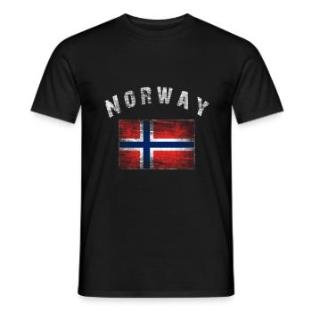 Drapeau norvégien norvégien - dessin - T-shirt homme - noir - Devant - AI Model Male 178 light (178cm)