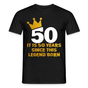50. Geburtstagsgeschenklegende 50 Jahre alter Geburtstag - Männer T-Shirt - Schwarz - Vorne - AI Model Male 178 light (178cm)
