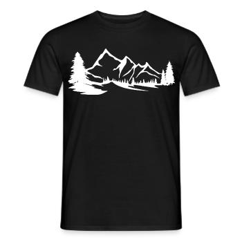 Montagnes - Montagnes - T-shirt homme - noir - Devant - AI Model Male 178 light (178cm)