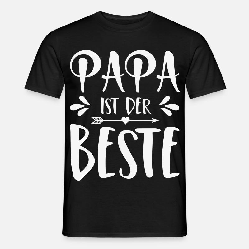 Papa ist der Beste - Männer T-Shirt - Schwarz