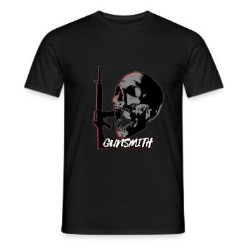 Conception de crâne d’armurier - T-shirt homme - noir - Devant - AI Model Male 178 light (178cm)