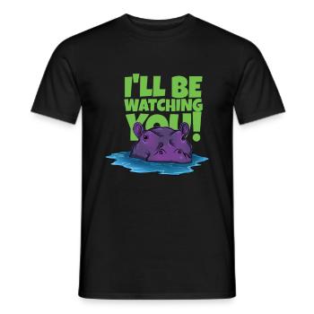 Witziges Nilpferd mit Text - Männer T-Shirt - Schwarz - Vorne - AI Model Male 178 light (178cm)