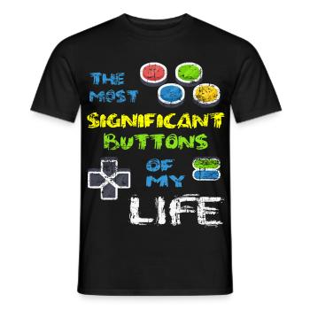 Videospiel Videogame Spielen Hobby Geschenk - Männer T-Shirt - Schwarz - Vorne - AI Model Male 178 light (178cm)