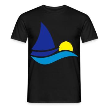 segelboot - Männer T-Shirt - Schwarz - Vorne - AI Model Male 178 light (178cm)
