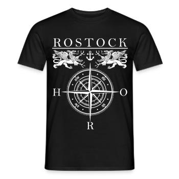 Boussole Rostock - T-shirt homme - noir - Devant - AI Model Male 178 light (178cm)