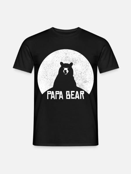 Bester Papa Vintage Bär Retro Vatertag Geschenk - Männer T-Shirt - Schwarz