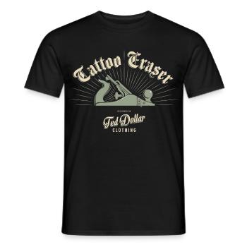 Tattoo Eraser - Männer T-Shirt - Schwarz - Vorne - AI Model Male 178 light (178cm)