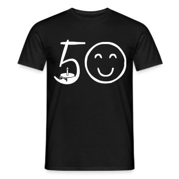 50th Birthday - Men's T-Shirt - black - Front - AI Model Male 178 light (178cm)