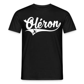 Oléron Swoosh - T-shirt homme - noir - Devant - AI Model Male 178 light (178cm)