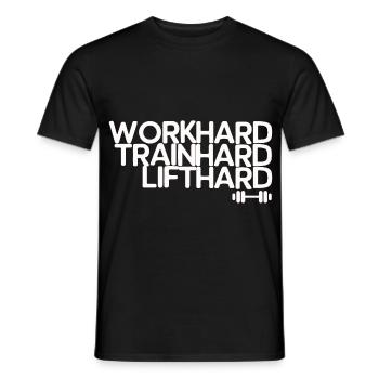 Devis de remise en forme - T-shirt homme - noir - Devant - AI Model Male 178 light (178cm)
